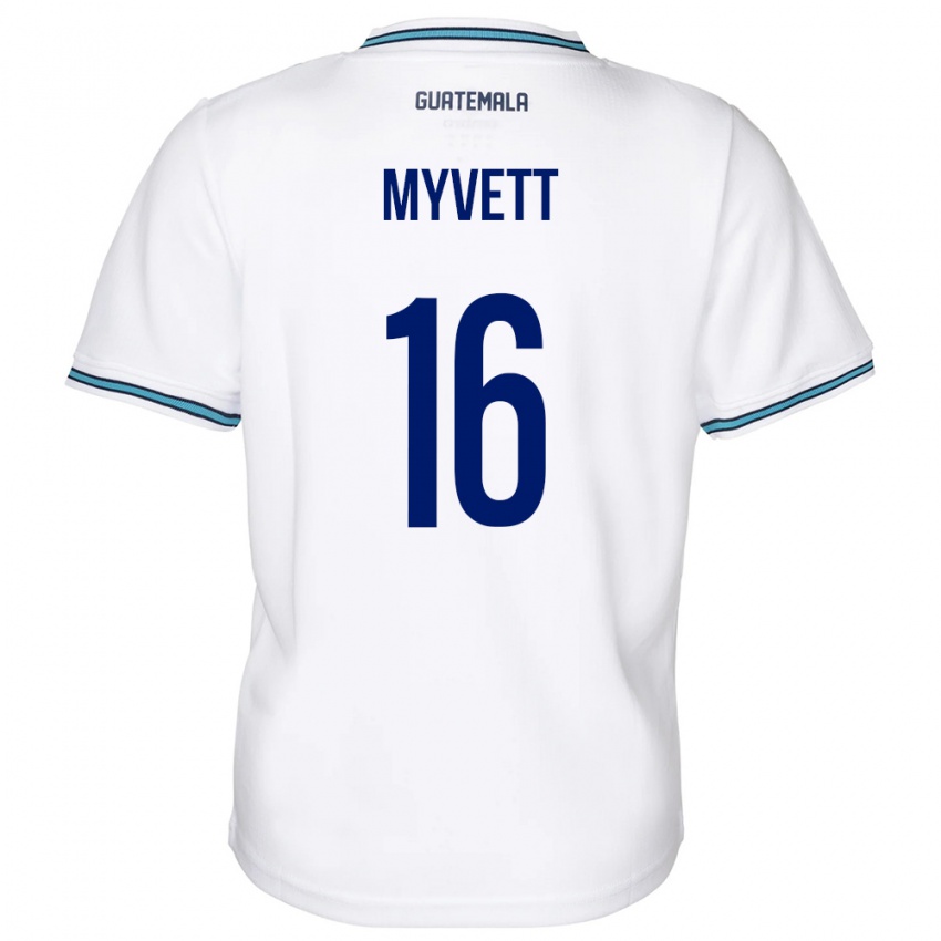 Dětské Guatemala Jemery Myvett #16 Bílý Domů Hráčské Dresy 24-26 Dres