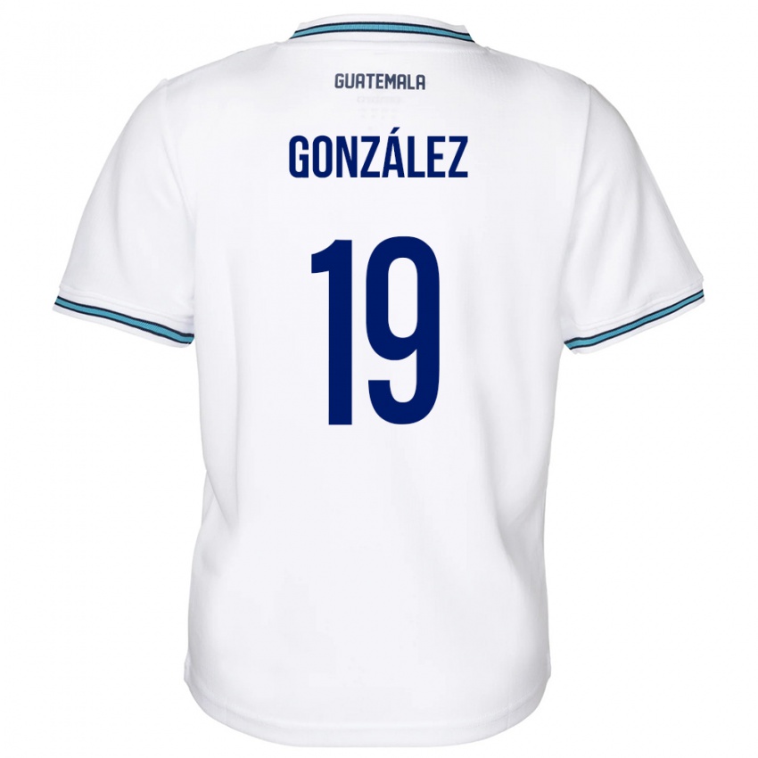 Dětské Guatemala Karen González #19 Bílý Domů Hráčské Dresy 24-26 Dres