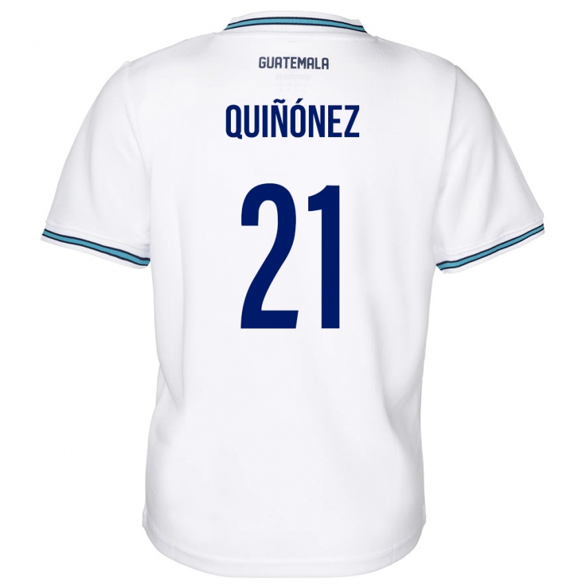 Dětské Guatemala Andrea Quiñónez #21 Bílý Domů Hráčské Dresy 24-26 Dres