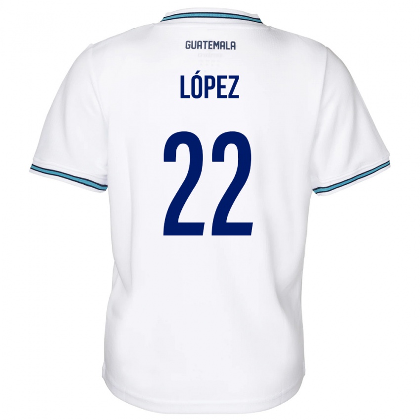 Dětské Guatemala Whitney López #22 Bílý Domů Hráčské Dresy 24-26 Dres