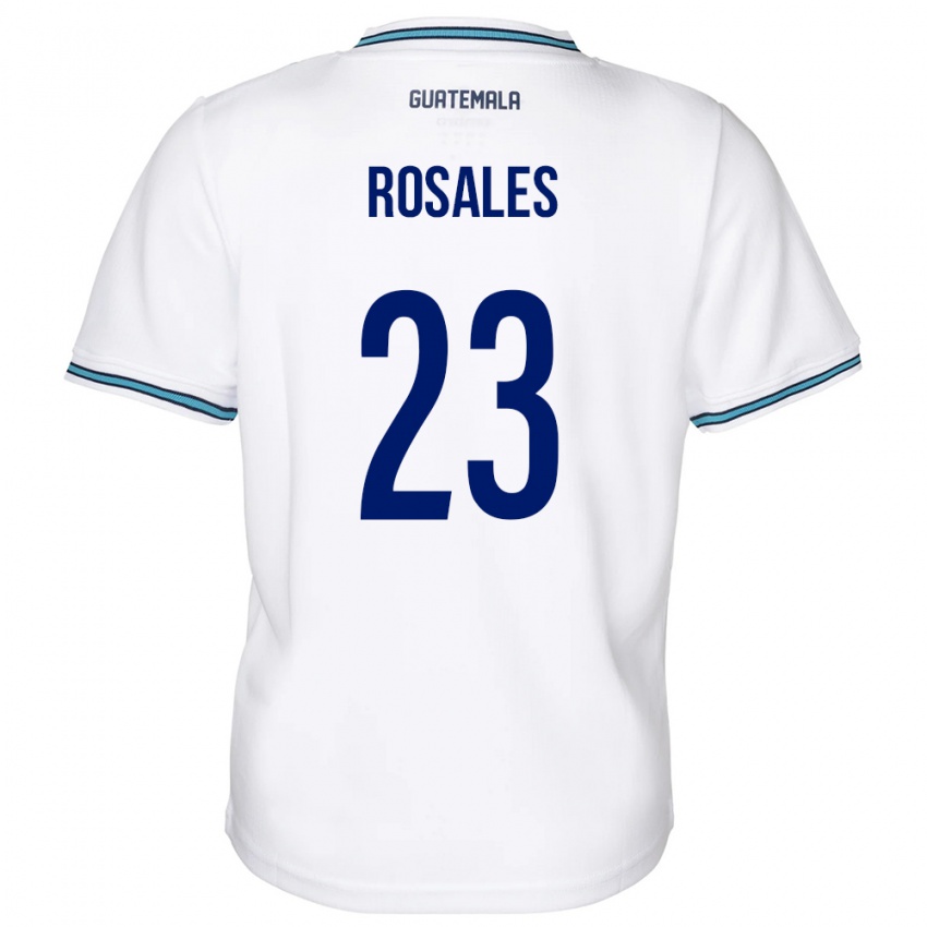 Dětské Guatemala Yareni Rosales #23 Bílý Domů Hráčské Dresy 24-26 Dres