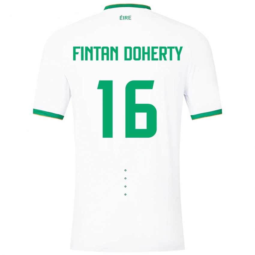 Dětské Irsko Fintan Doherty #16 Bílý Daleko Hráčské Dresy 24-26 Dres