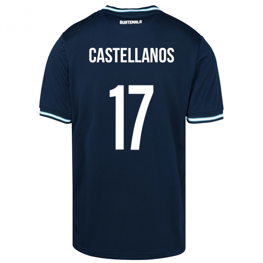 Dětské Guatemala Óscar Castellanos #17 Modrý Daleko Hráčské Dresy 24-26 Dres