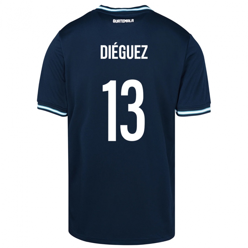 Dětské Guatemala Jonathan Diéguez #13 Modrý Daleko Hráčské Dresy 24-26 Dres