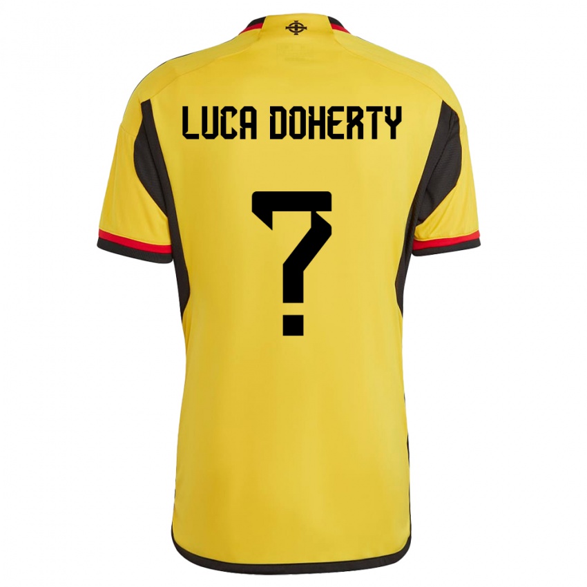 Dětské Severní Irsko Luca Doherty #0 Bílý Daleko Hráčské Dresy 24-26 Dres