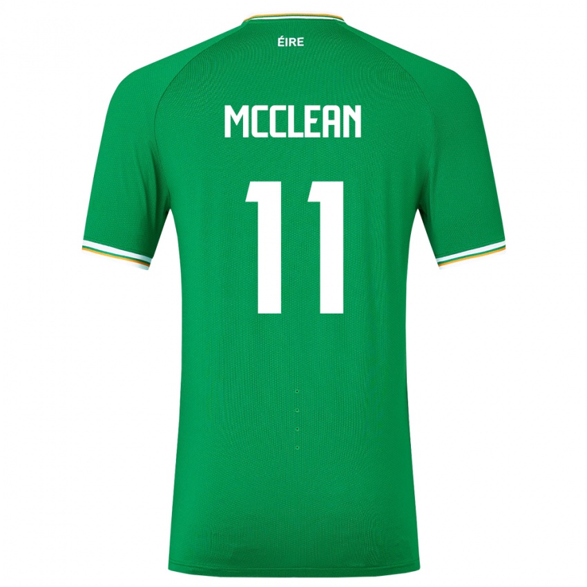 Pánské Irsko James Mcclean #11 Zelená Domů Hráčské Dresy 24-26 Dres