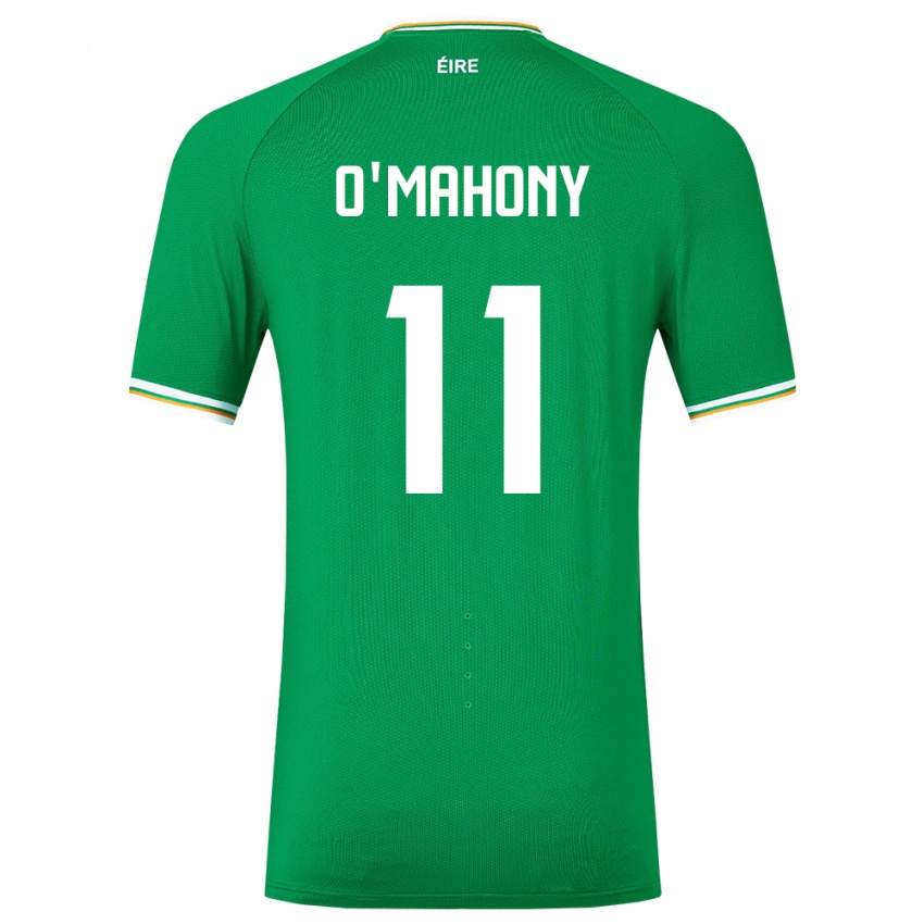 Pánské Irsko Éabha O'mahony #11 Zelená Domů Hráčské Dresy 24-26 Dres