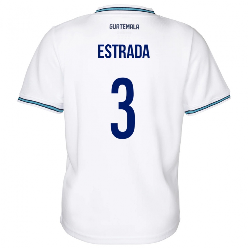 Pánské Guatemala Carlos Estrada #3 Bílý Domů Hráčské Dresy 24-26 Dres