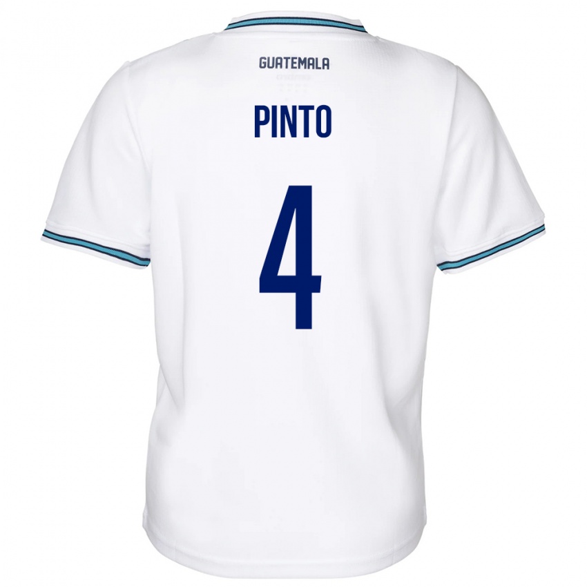 Pánské Guatemala José Carlos Pinto #4 Bílý Domů Hráčské Dresy 24-26 Dres