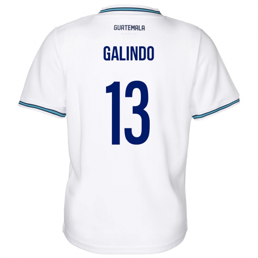 Pánské Guatemala Alejandro Galindo #13 Bílý Domů Hráčské Dresy 24-26 Dres