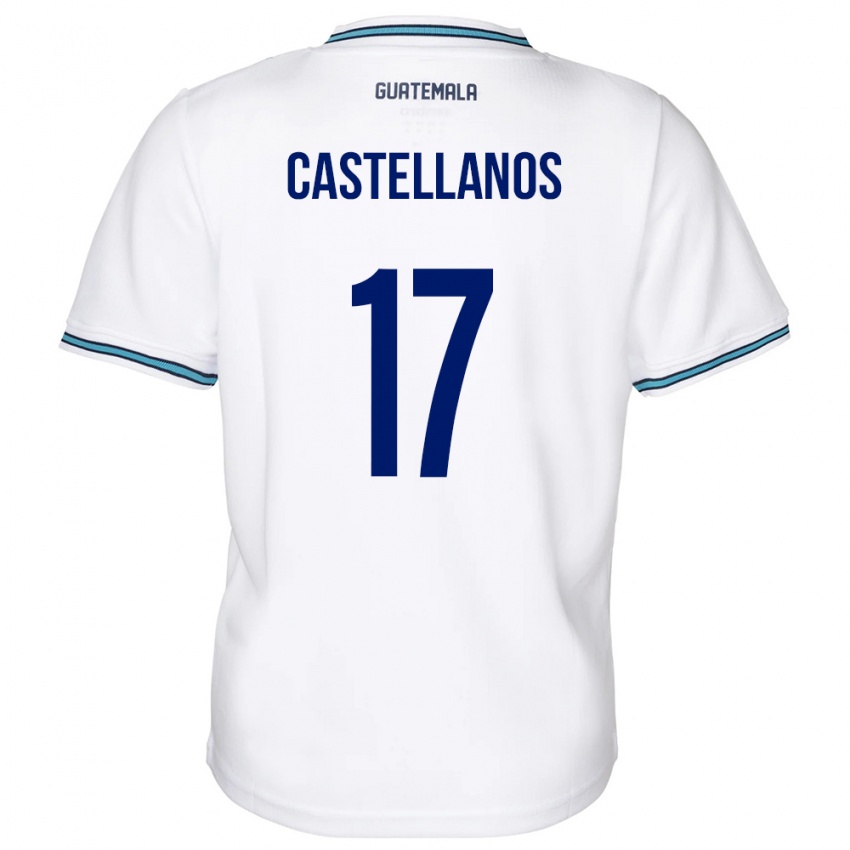 Pánské Guatemala Óscar Castellanos #17 Bílý Domů Hráčské Dresy 24-26 Dres