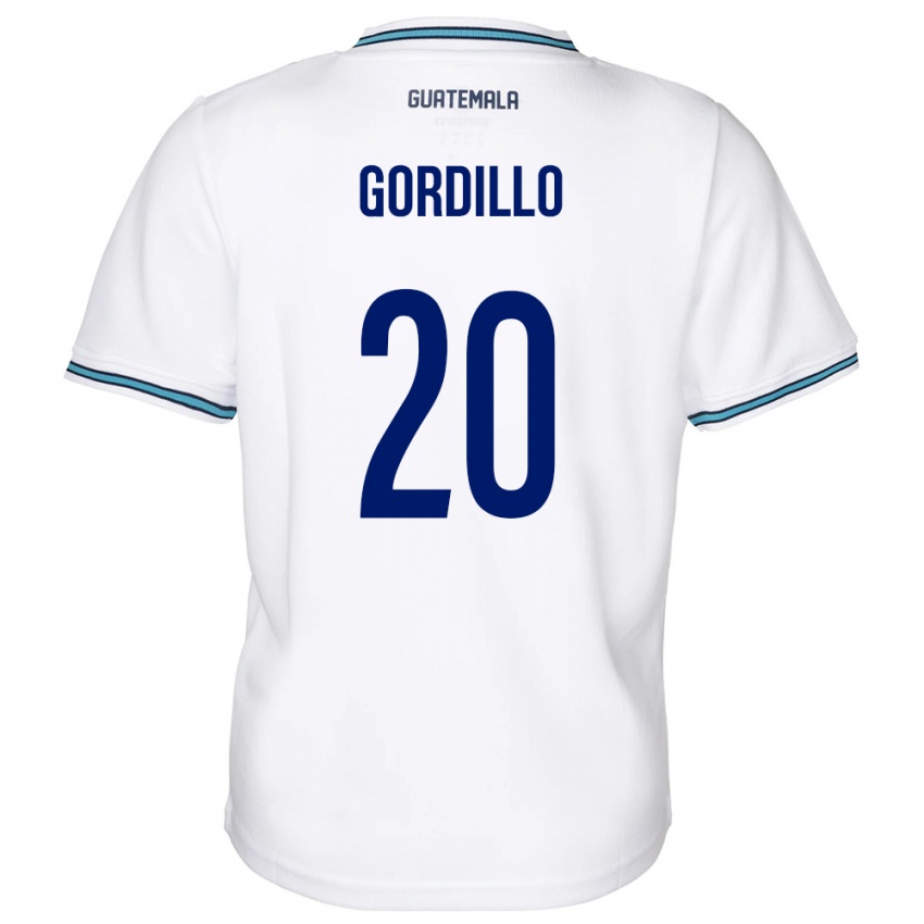 Pánské Guatemala Gerardo Gordillo #20 Bílý Domů Hráčské Dresy 24-26 Dres