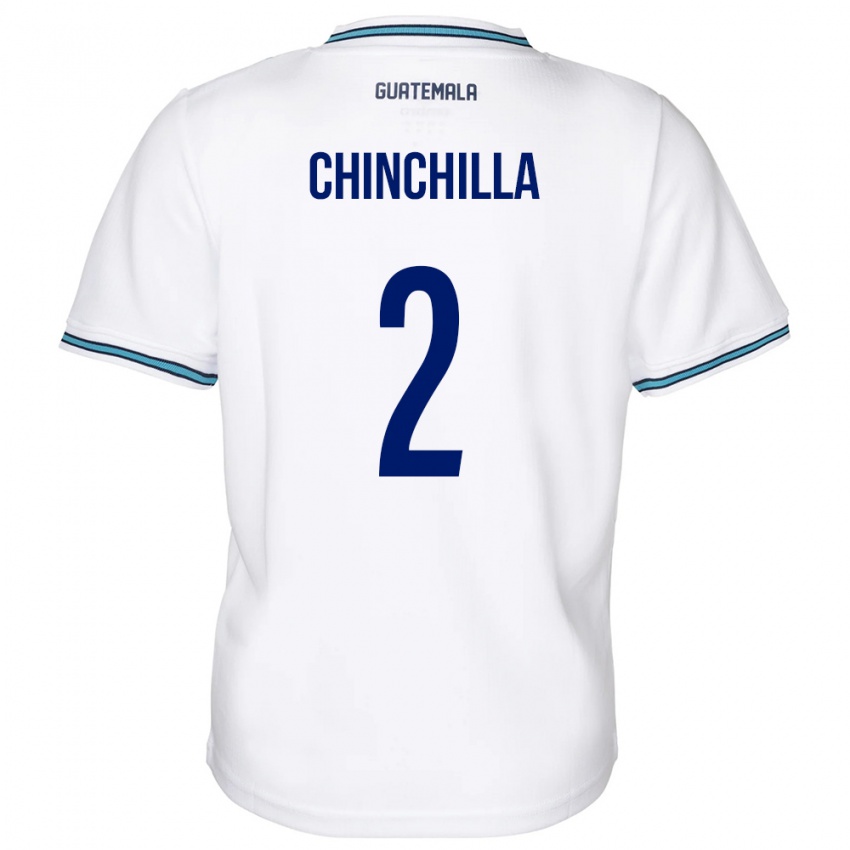 Pánské Guatemala Nicolás Chinchilla #2 Bílý Domů Hráčské Dresy 24-26 Dres