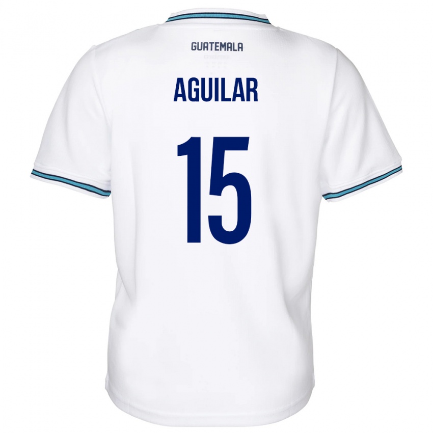 Pánské Guatemala Carlos Aguilar #15 Bílý Domů Hráčské Dresy 24-26 Dres