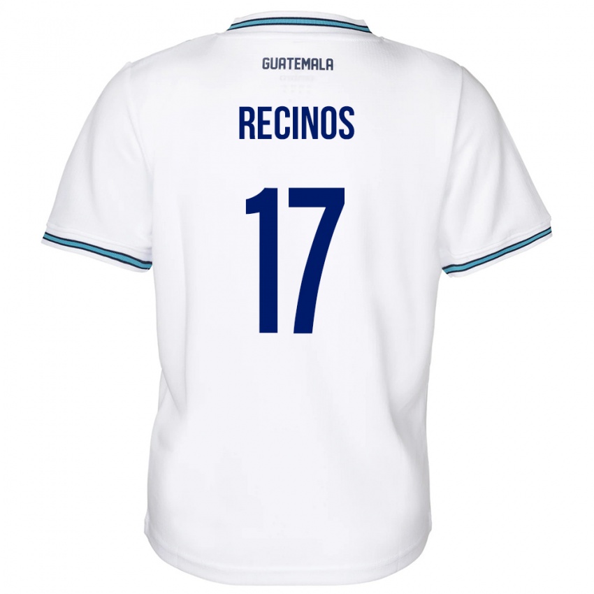 Pánské Guatemala Antony Recinos #17 Bílý Domů Hráčské Dresy 24-26 Dres
