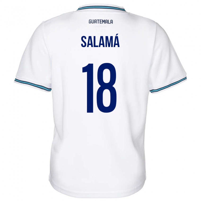 Pánské Guatemala Anthony Salamá #18 Bílý Domů Hráčské Dresy 24-26 Dres