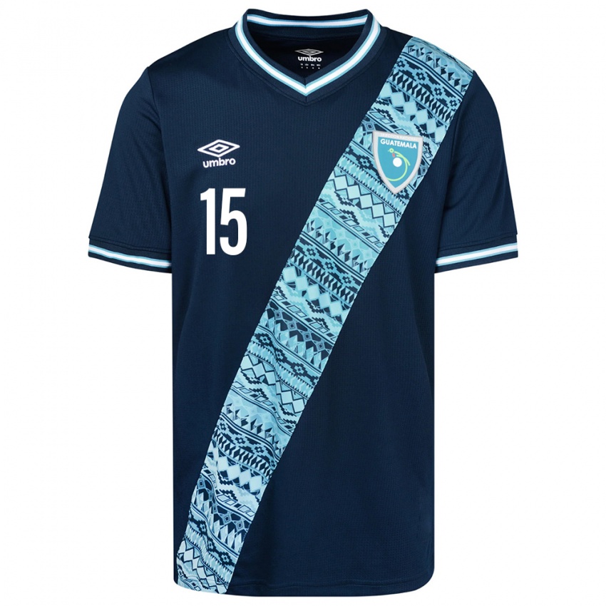 Pánské Guatemala Figo Montaño #15 Modrý Daleko Hráčské Dresy 24-26 Dres