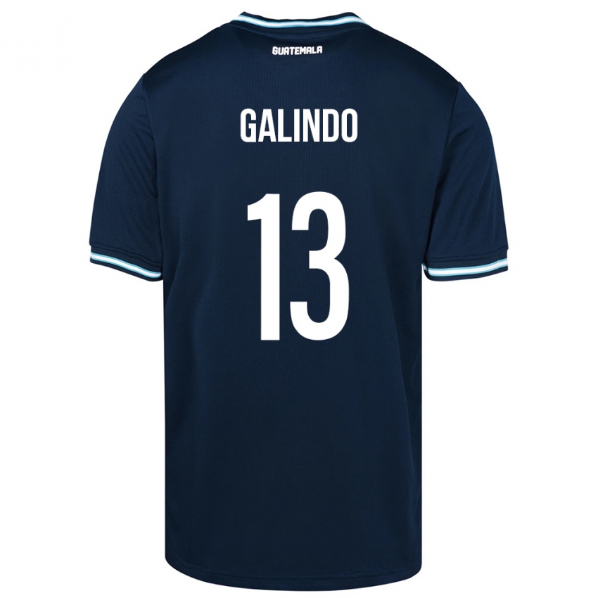 Pánské Guatemala Alejandro Galindo #13 Modrý Daleko Hráčské Dresy 24-26 Dres