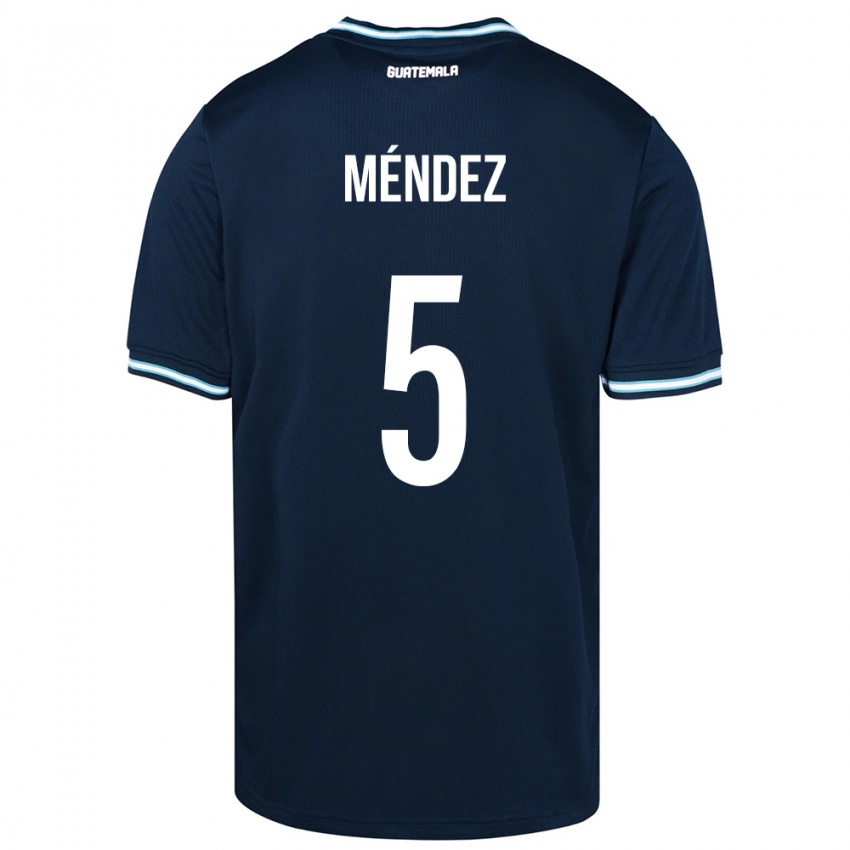 Pánské Guatemala Diego Méndez #5 Modrý Daleko Hráčské Dresy 24-26 Dres