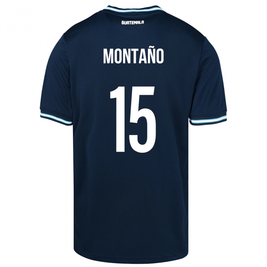 Pánské Guatemala Figo Montaño #15 Modrý Daleko Hráčské Dresy 24-26 Dres