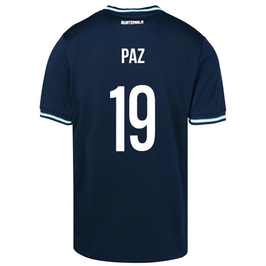 Pánské Guatemala Vidal Paz #19 Modrý Daleko Hráčské Dresy 24-26 Dres