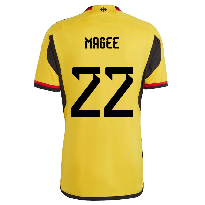 Pánské Severní Irsko Abbie Magee #22 Bílý Daleko Hráčské Dresy 24-26 Dres