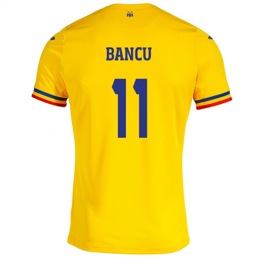 Dámské Rumunsko Nicuşor Bancu #11 Žlutá Domů Hráčské Dresy 24-26 Dres