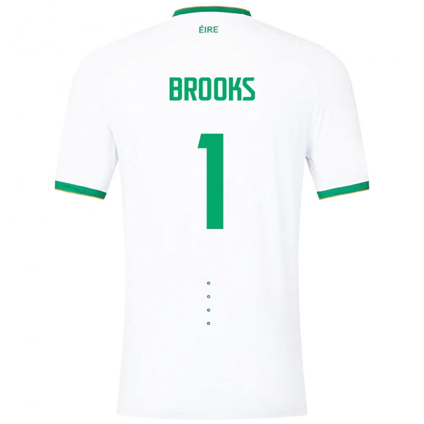 Dámské Irsko Tiernan Brooks #1 Bílý Daleko Hráčské Dresy 24-26 Dres