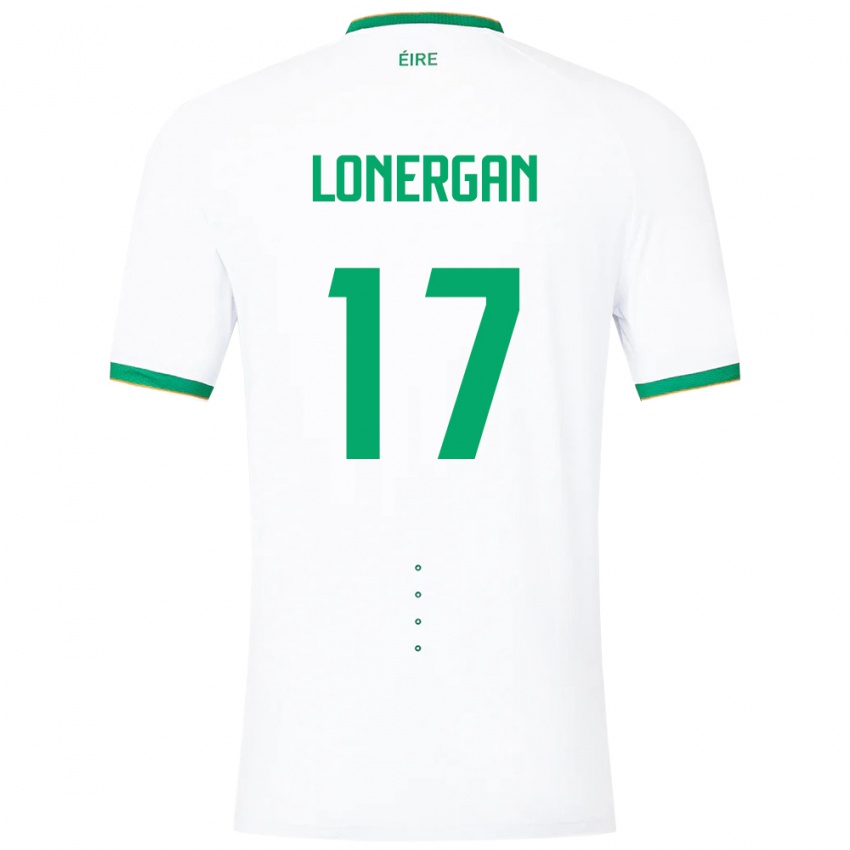 Dámské Irsko Tom Lonergan #17 Bílý Daleko Hráčské Dresy 24-26 Dres