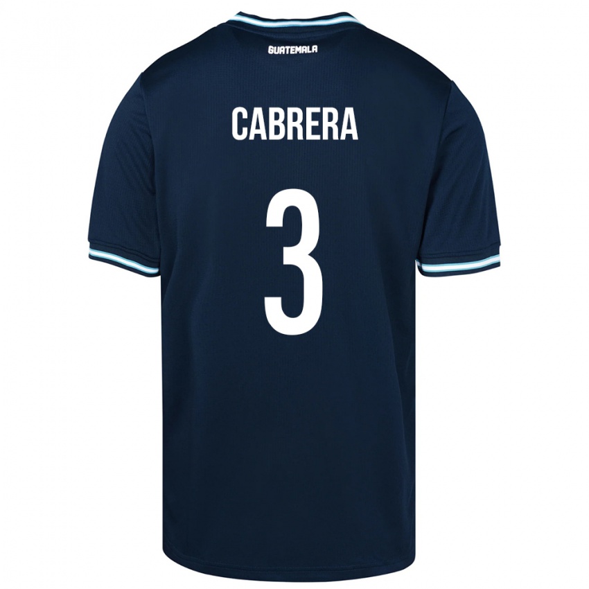 Dámské Guatemala Gabriel Cabrera #3 Modrý Daleko Hráčské Dresy 24-26 Dres