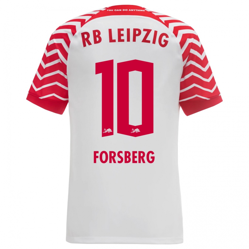 Dětské Emil Forsberg #10 Bílý Domů Hráčské Dresy 2023/24 Dres