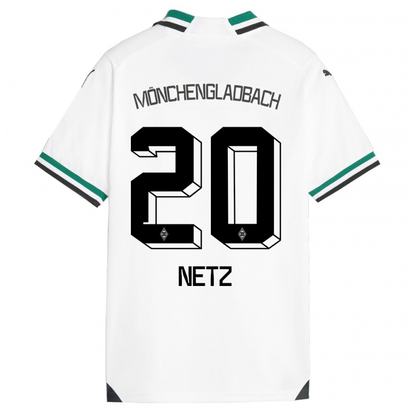 Dětské Luca Netz #20 Bílá Zelená Domů Hráčské Dresy 2023/24 Dres