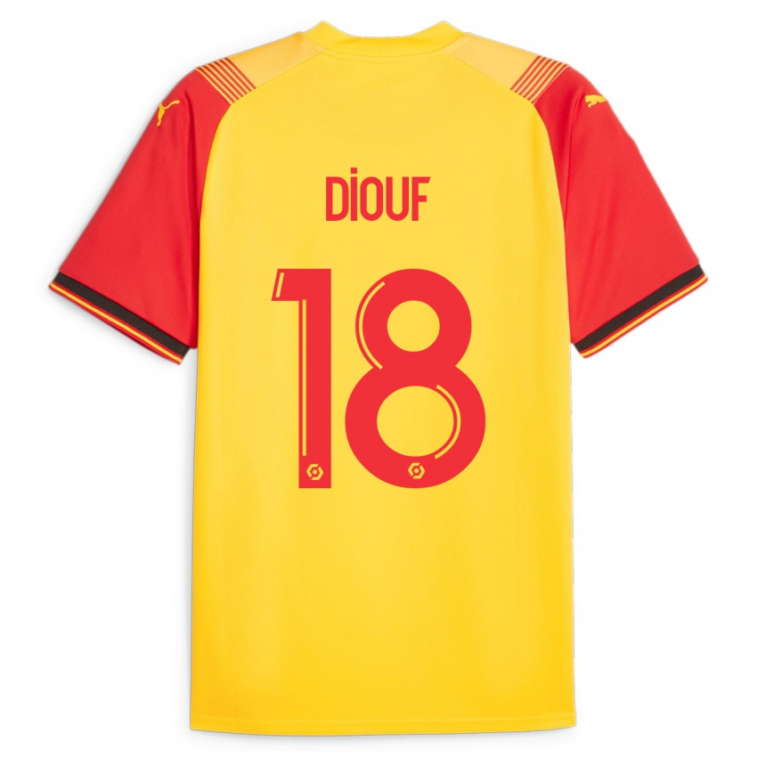 Dětské Andy Diouf #18 Žlutá Domů Hráčské Dresy 2023/24 Dres