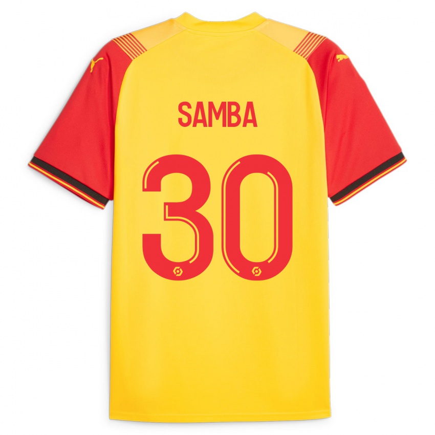 Dětské Brice Samba #30 Žlutá Domů Hráčské Dresy 2023/24 Dres