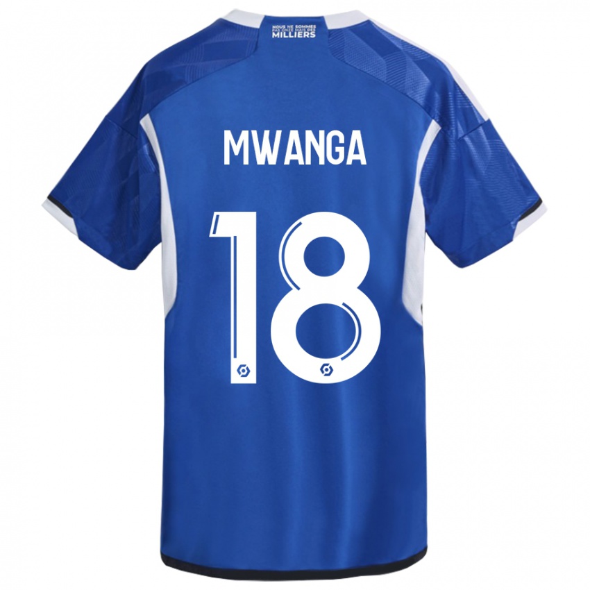 Dětské Junior Mwanga #18 Modrý Domů Hráčské Dresy 2023/24 Dres