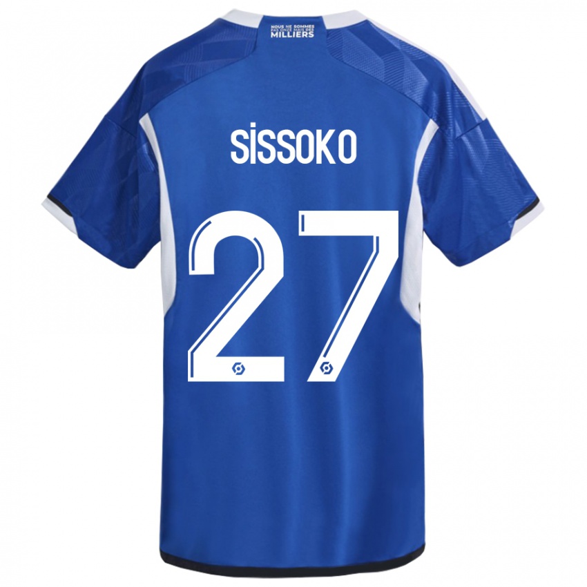 Dětské Ibrahima Sissoko #27 Modrý Domů Hráčské Dresy 2023/24 Dres