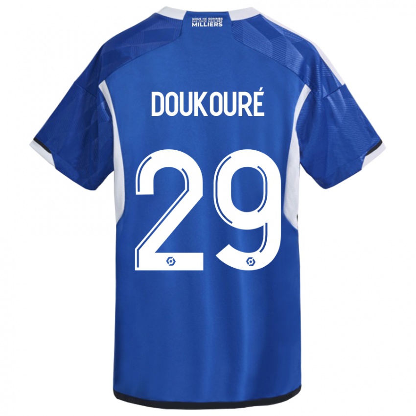 Dětské Ismaël Doukouré #29 Modrý Domů Hráčské Dresy 2023/24 Dres