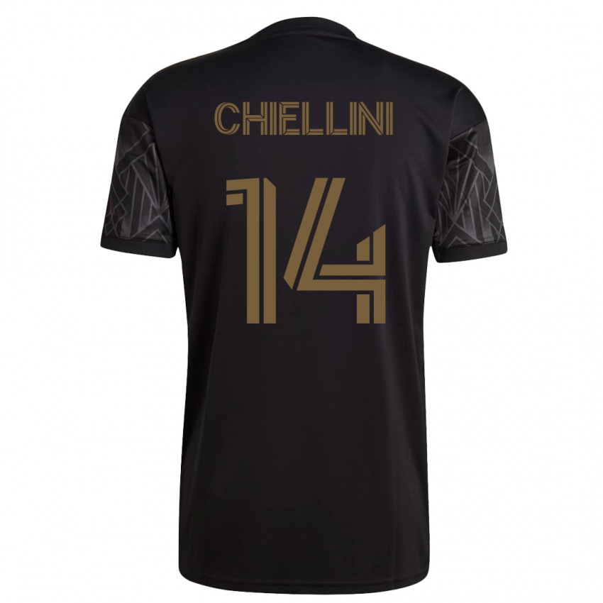 Dětské Giorgio Chiellini #14 Černá Domů Hráčské Dresy 2023/24 Dres