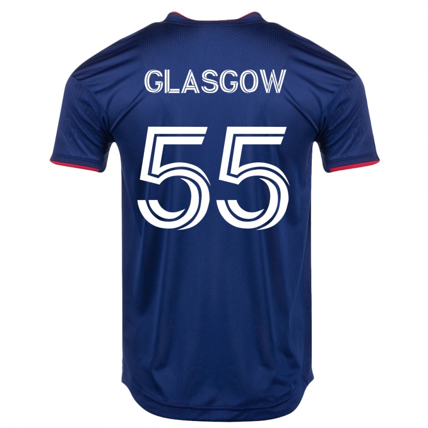 Dětské Omari Glasgow #55 Námořnictvo Domů Hráčské Dresy 2023/24 Dres