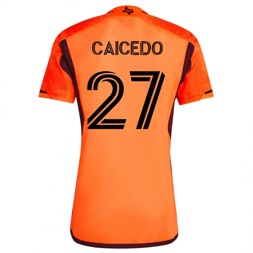 Dětské Luis Caicedo #27 Oranžový Domů Hráčské Dresy 2023/24 Dres