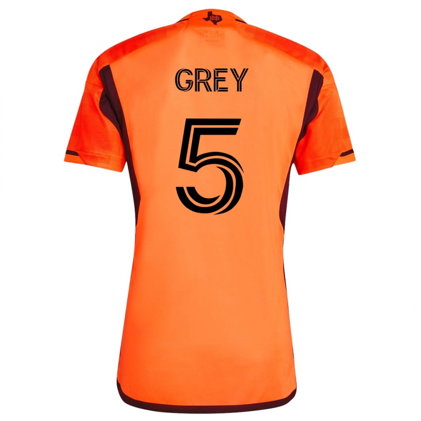 Dětské Omar Grey #5 Oranžový Domů Hráčské Dresy 2023/24 Dres