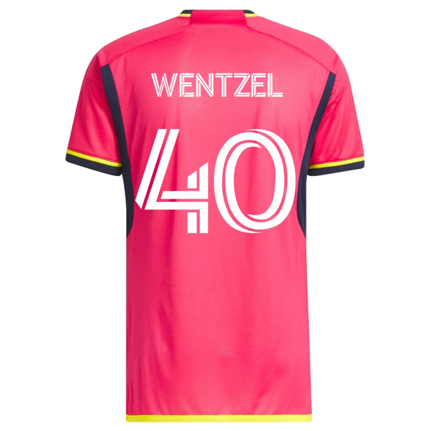 Dětské Michael Wentzel #40 Růžový Domů Hráčské Dresy 2023/24 Dres