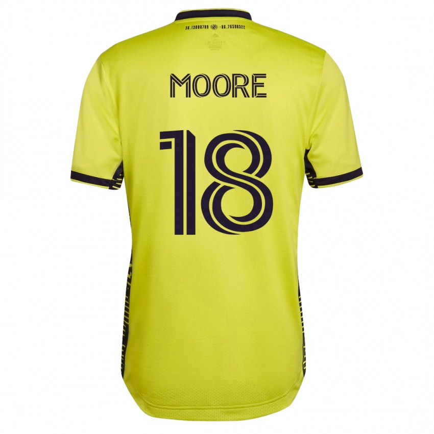 Dětské Shaq Moore #18 Žlutá Domů Hráčské Dresy 2023/24 Dres