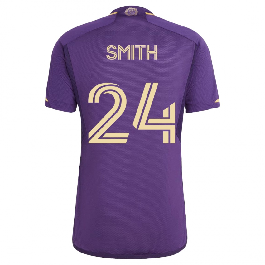 Dětské Kyle Smith #24 Fialový Domů Hráčské Dresy 2023/24 Dres