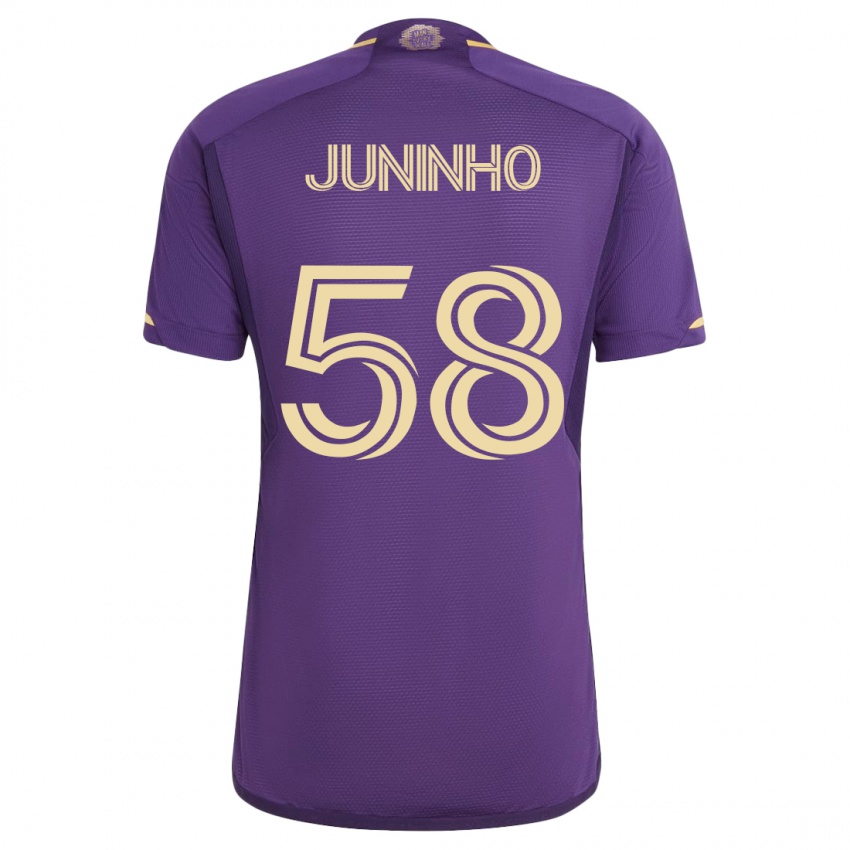 Dětské Juninho #58 Fialový Domů Hráčské Dresy 2023/24 Dres