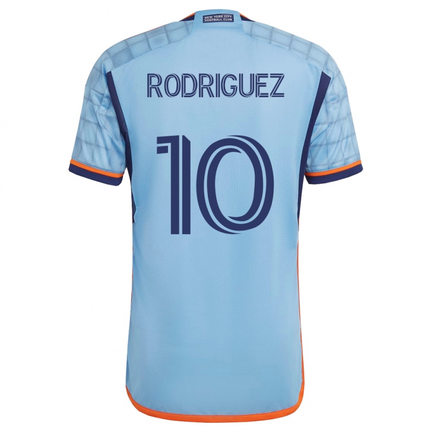 Dětské Santiago Rodríguez #10 Modrý Domů Hráčské Dresy 2023/24 Dres