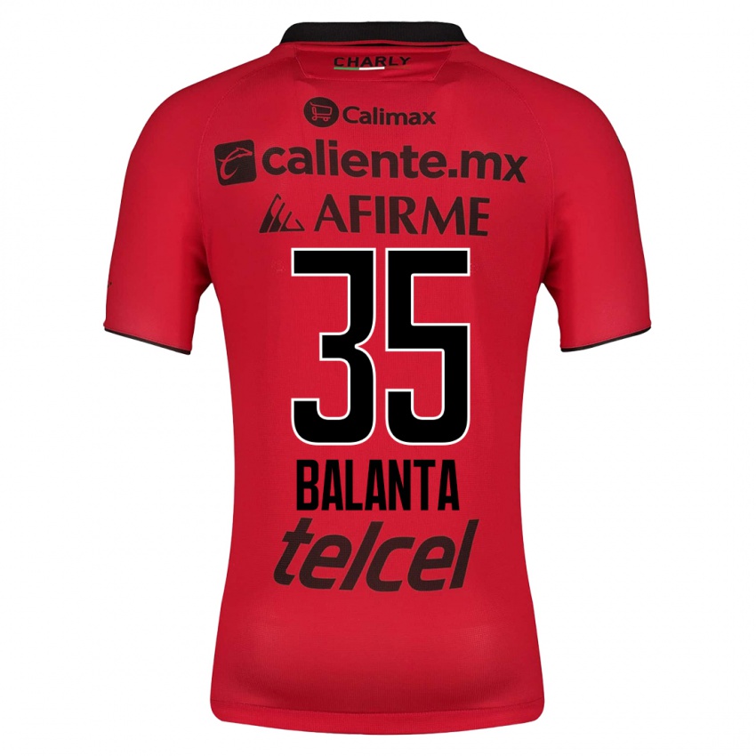 Dětské Kevin Balanta #35 Červené Domů Hráčské Dresy 2023/24 Dres