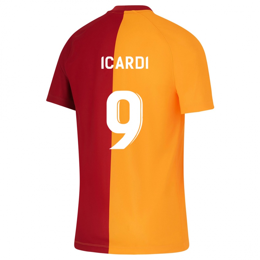 Dětské Mauro Icardi #9 Oranžový Domů Hráčské Dresy 2023/24 Dres