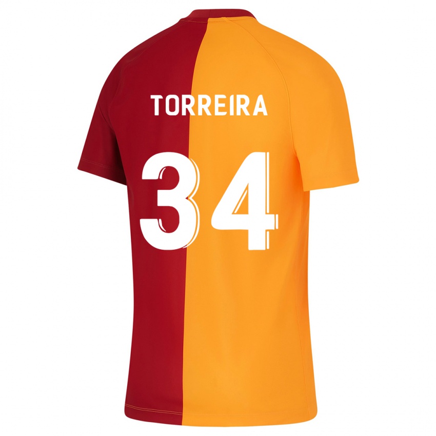 Dětské Lucas Torreira #34 Oranžový Domů Hráčské Dresy 2023/24 Dres