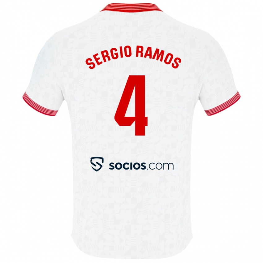 Dětské Sergio Ramos #4 Bílý Domů Hráčské Dresy 2023/24 Dres